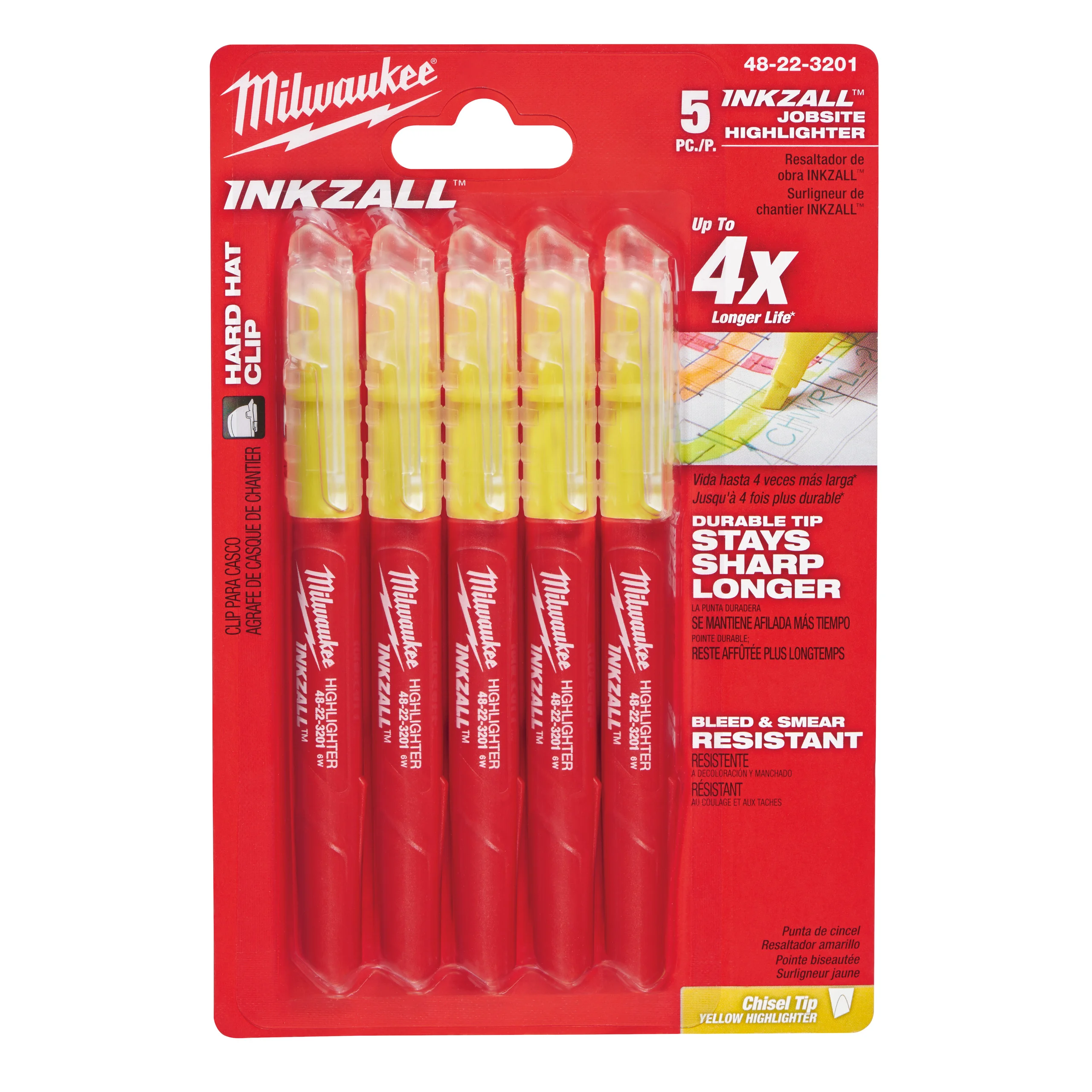 Blister de 5 surligneurs INKZALL HIGHLIGHTERS image