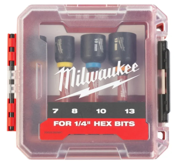 BOITE DE 4 DOUILLES MAGNÉTIQUE SHOCKWAVE MAG SHW IMPACT DUTY NUT DRIVER SET image