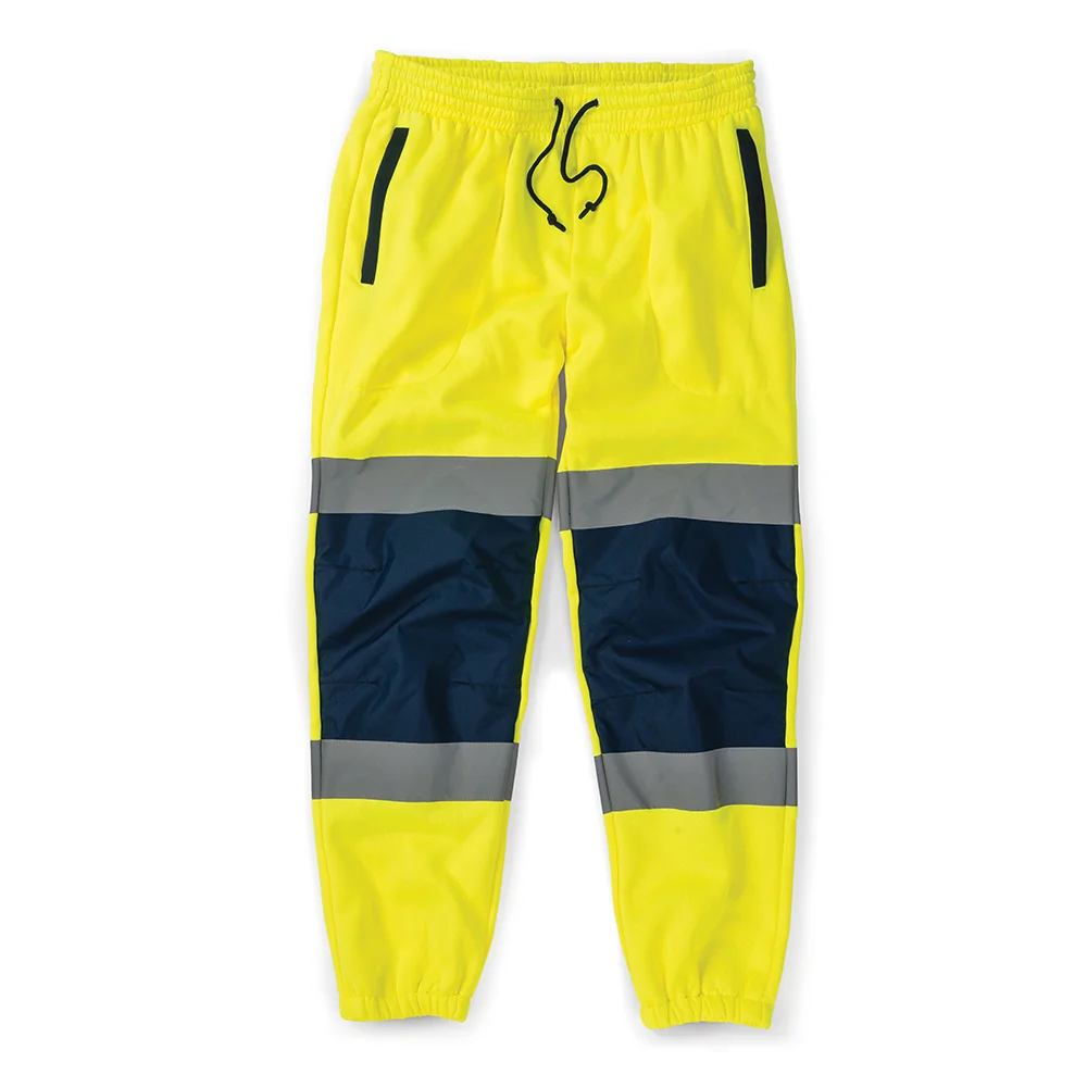 Pantalon de travail bicolore haute visibilité - Jaune/bleu marine image