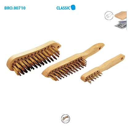 Lot de 3 brosses fil acier laitonné Classic image