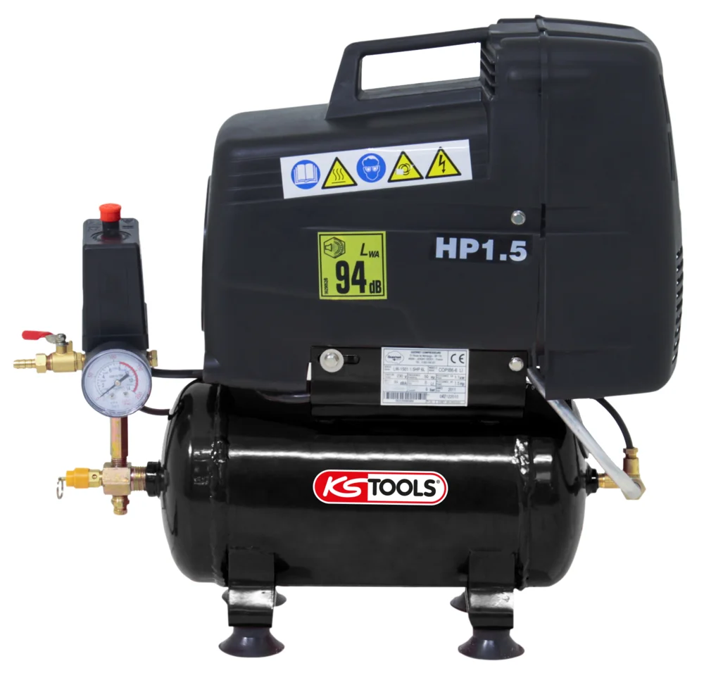 Compresseur à air sec 6 L - 8 bar  -220 V Mono image