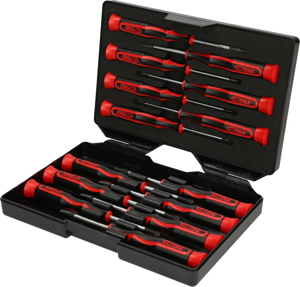 Coffret de 14 tournevis électroniques Fente, PHILLIPS® et TORX® image