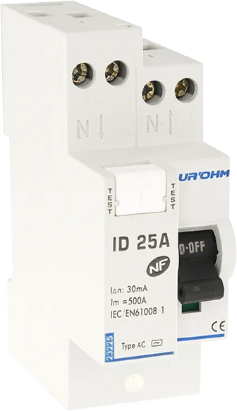 Interrupteur différentiel 30mA connexion haut/haut Classe AC image