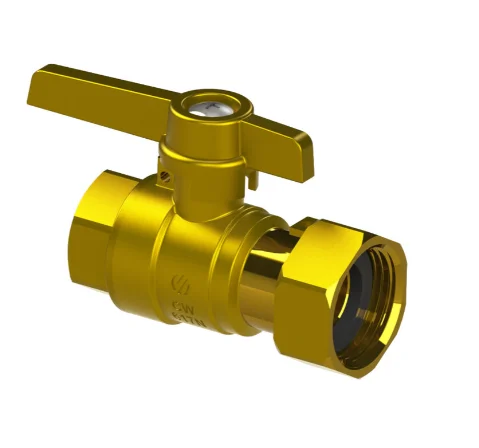 Vanne compteur droite - Femelle - Ecrou tournant - Manette MLA image