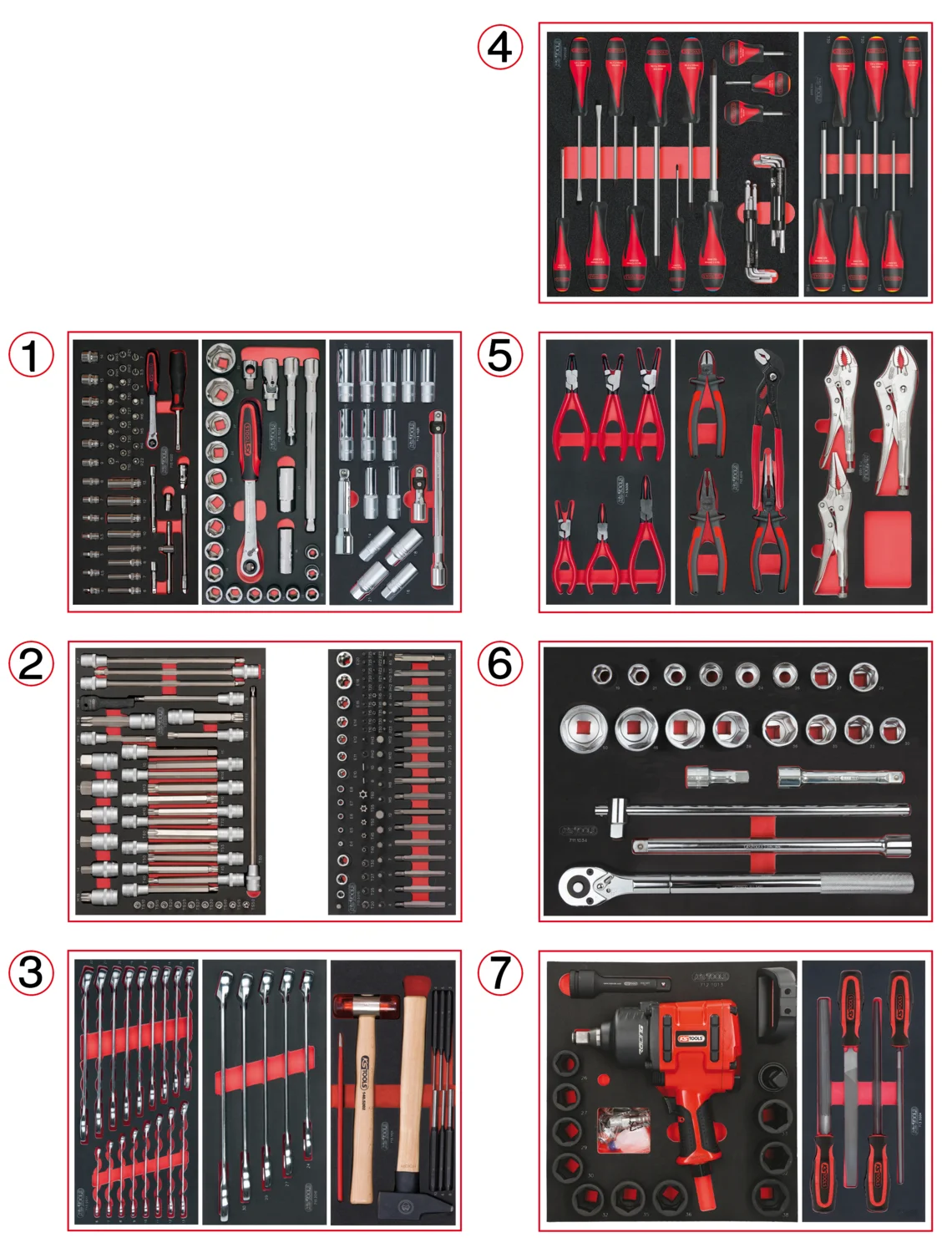 Composition d’outils 7 tiroirs pour servante, 337 pièces image