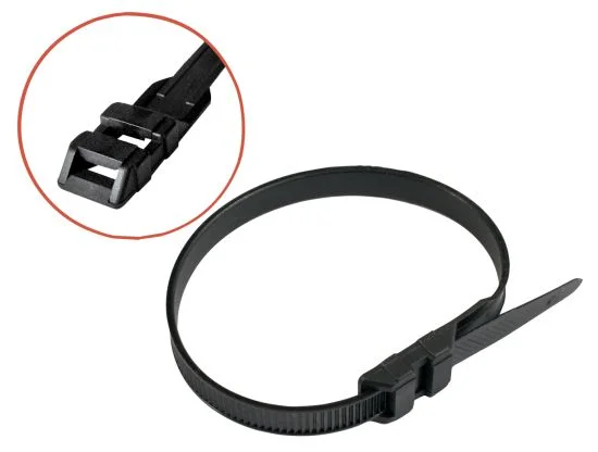 Collier de serrage tête double - Noir - Nylon 6.6 image