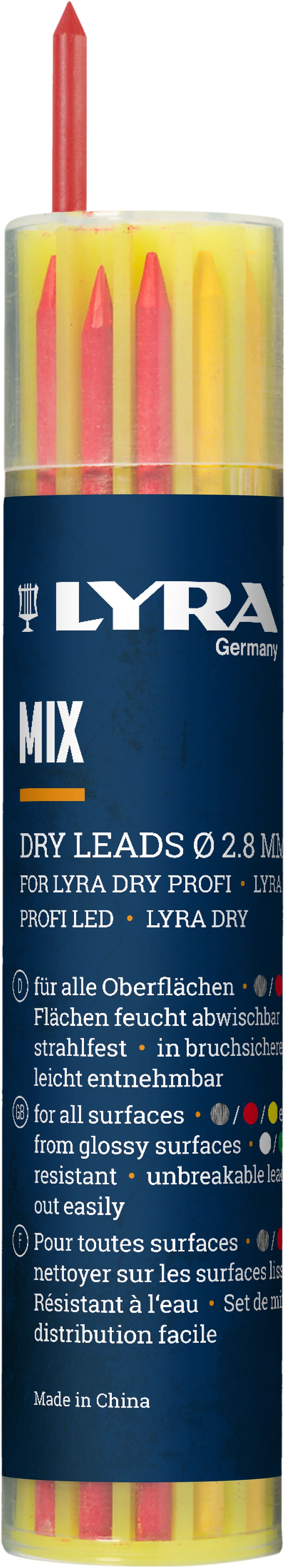 Blister de 1 portemine LYRA DRY PROFI + 1 étui de 12 mines couleurs image