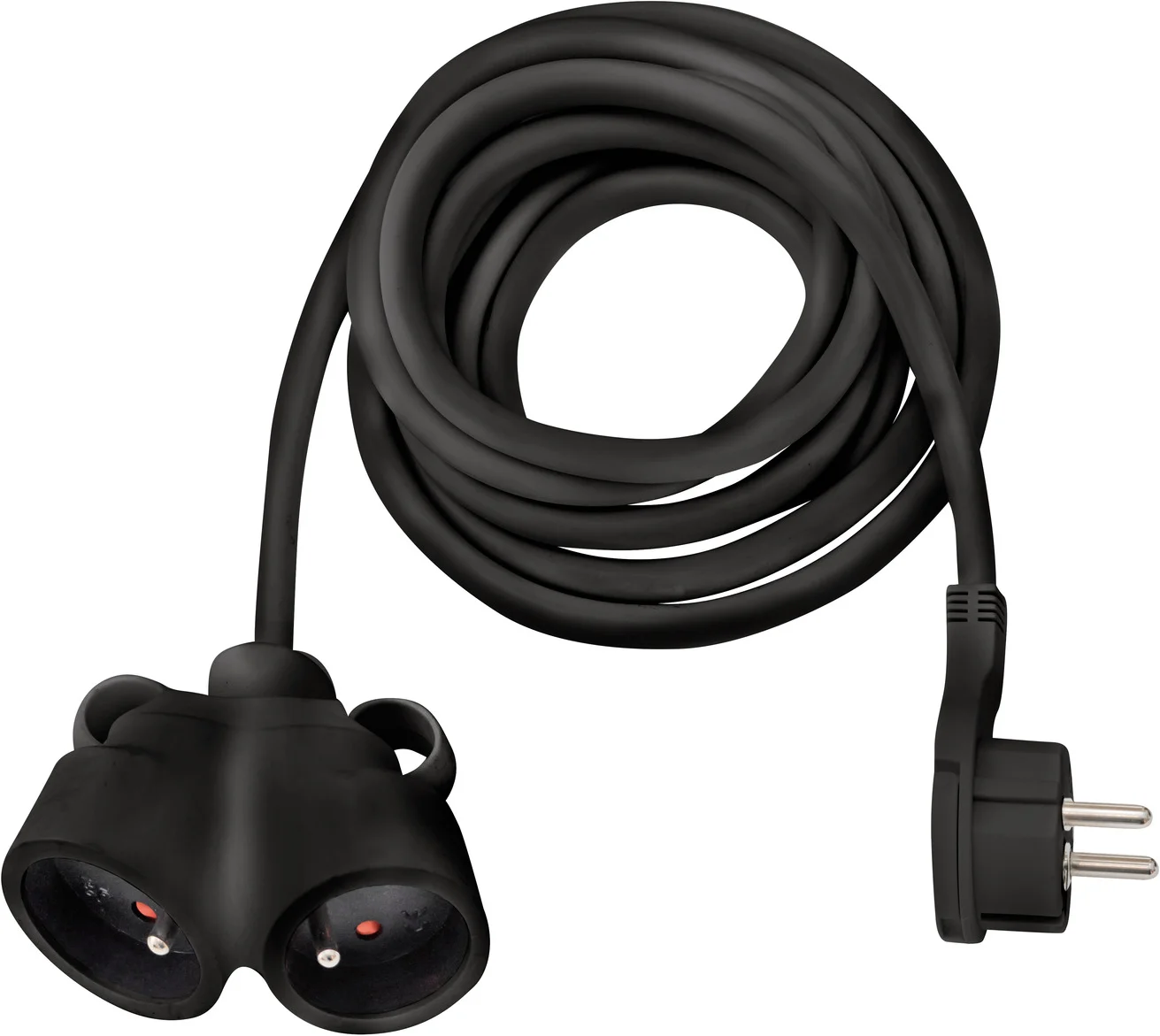 Rallonge électrique prolongateur avec fiche plate et prise double - IP20 image