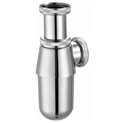 Siphon lavabo standard métal avec tubulure image