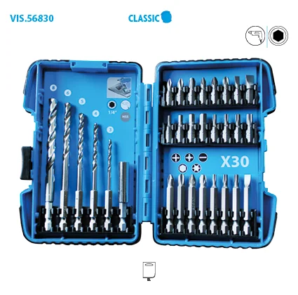 Coffret embouts et forets métal 1/4'' 30 pièces Classic image