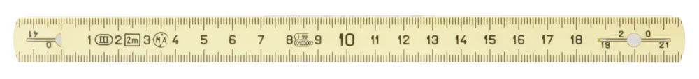 Mètre pliant en composite longueur 2m - Jaune image