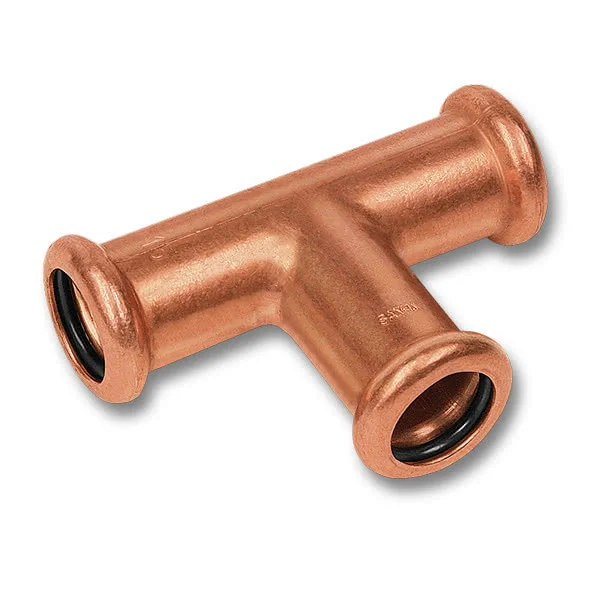 Raccord té en cuivre à sertir F/F/F longue branche - SANHA-Press série  6130L image