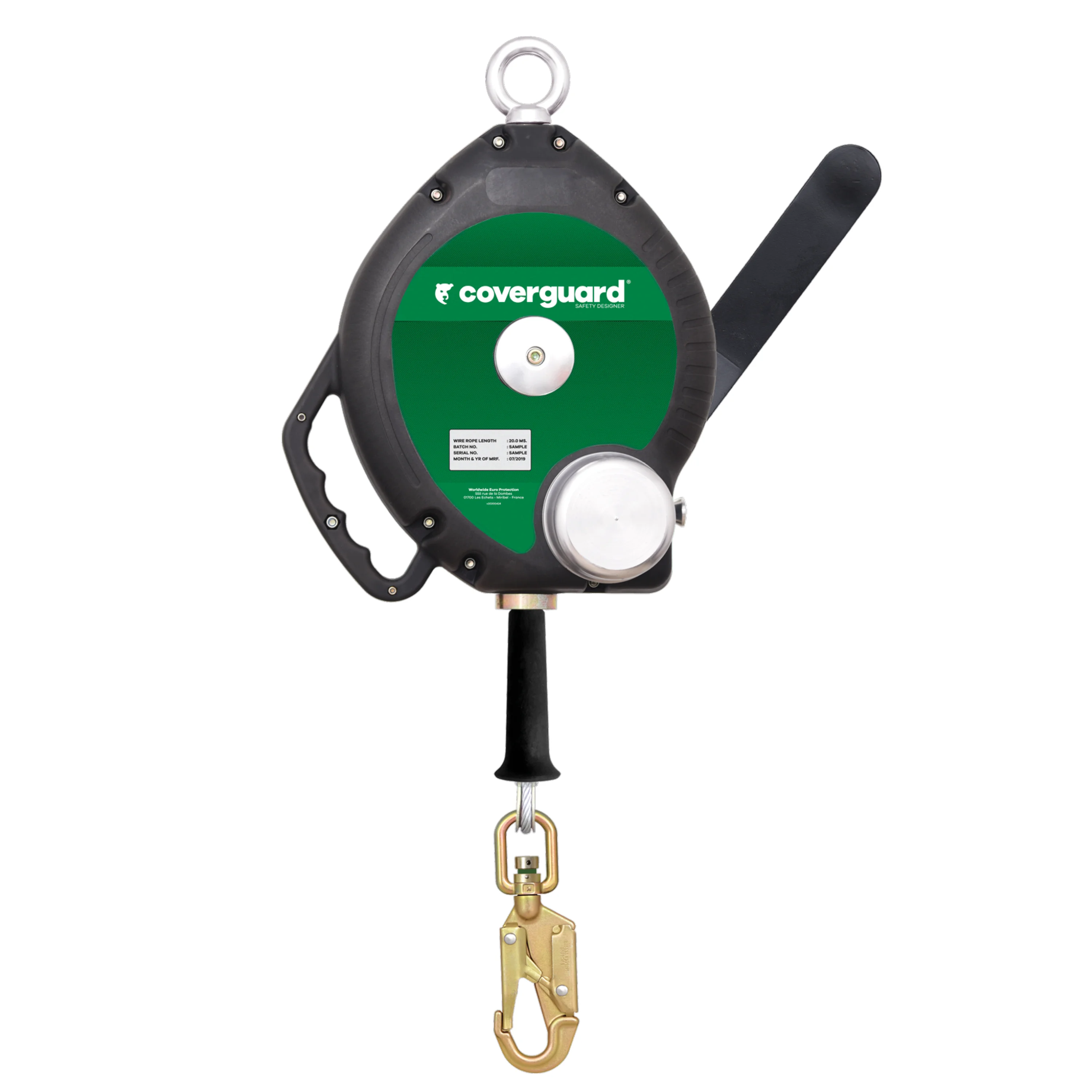 Antichute à rappel automatique 20 m câble avec treuil de sauvetage LEVANTO - EN360, EN1496 image