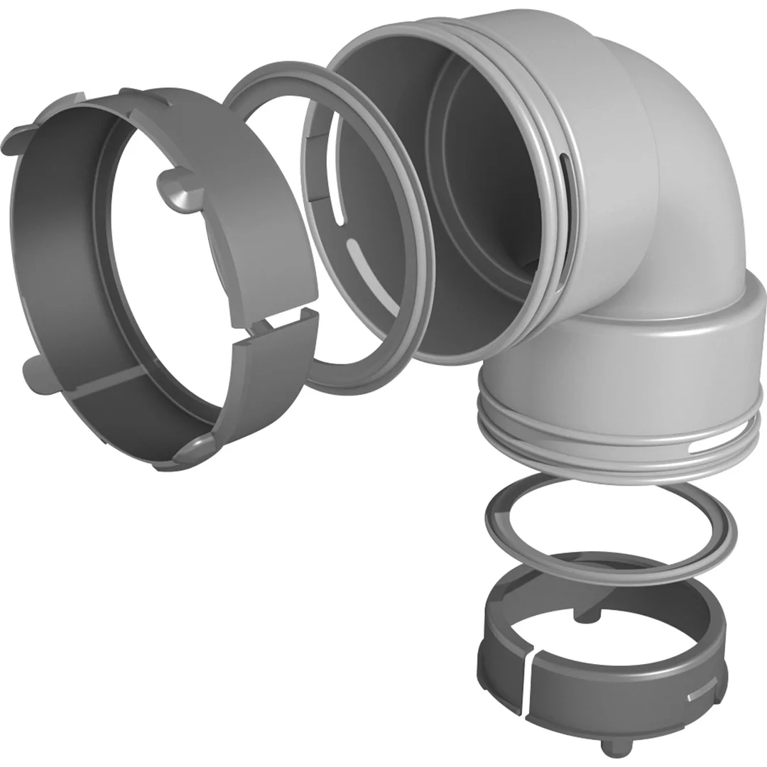 Coude rigide 90° PEHD avec joints image