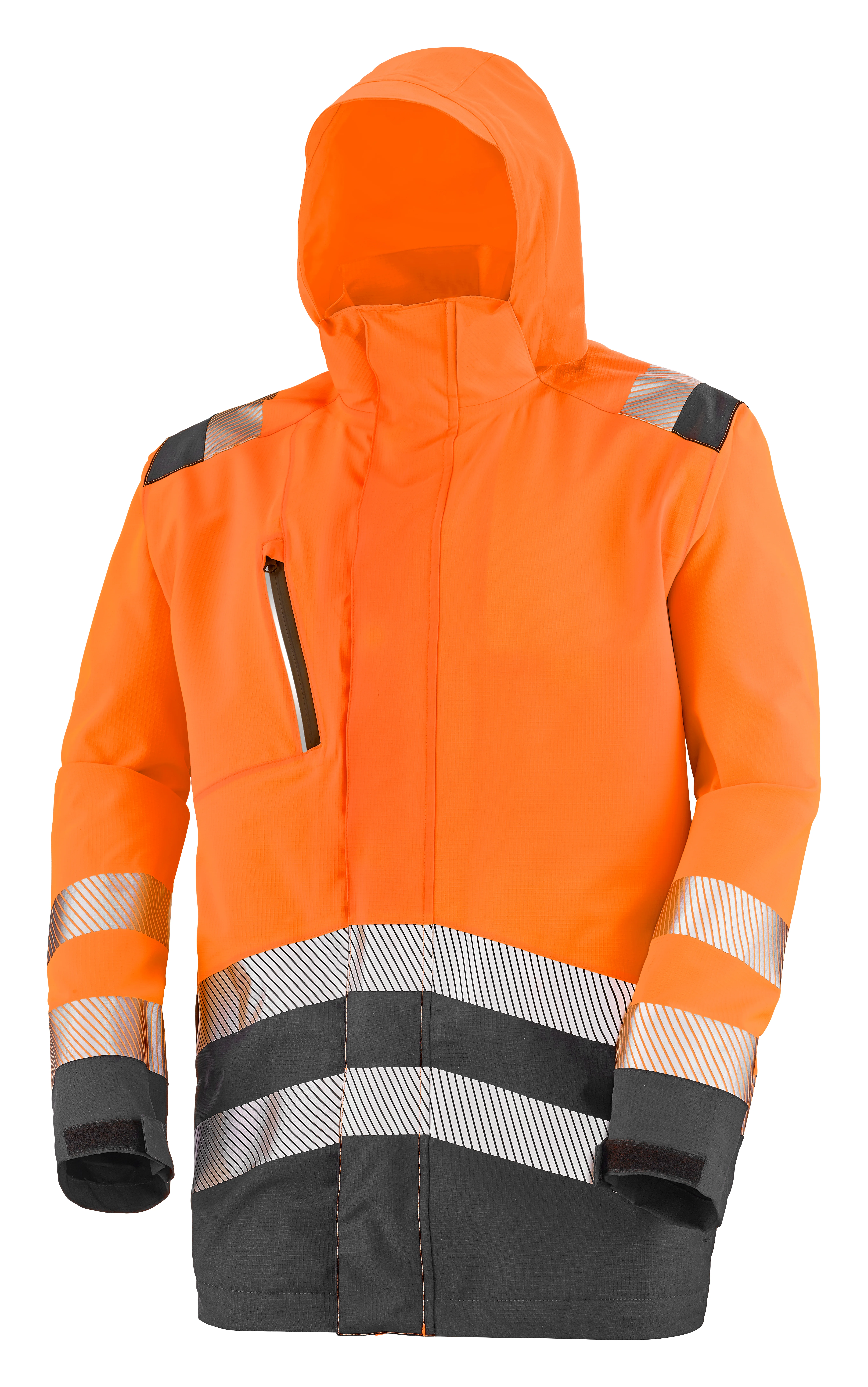 PARKA COQUE ERWIN ORANGE FLUO/GRIS CHARCOAL image