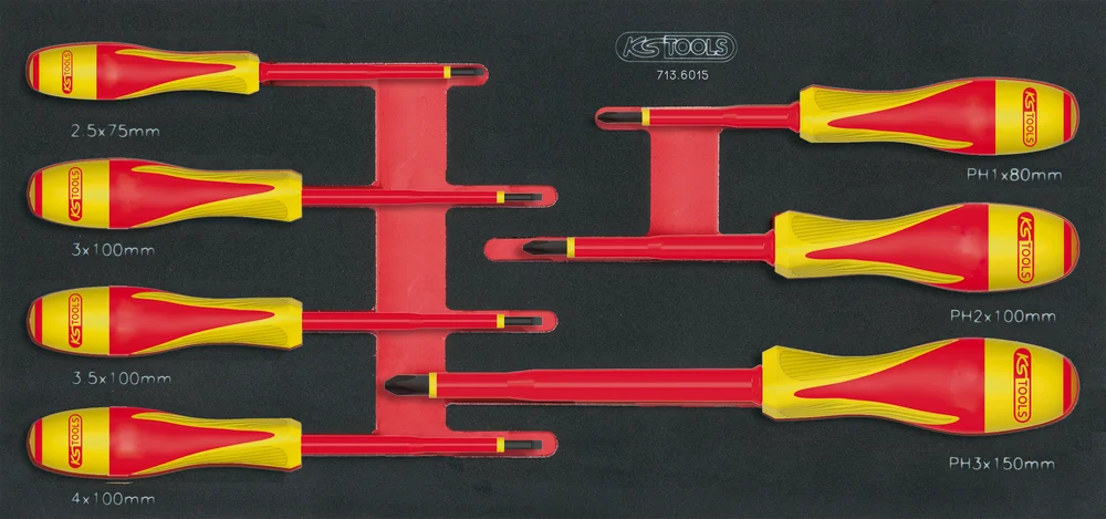 Module de tournevis isolés 1000V ULTIMATE® Fente - PHILLIPS®, 7 pièces image