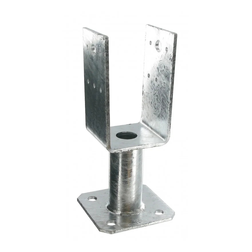 Pied de poteau U avec platine PPUP image