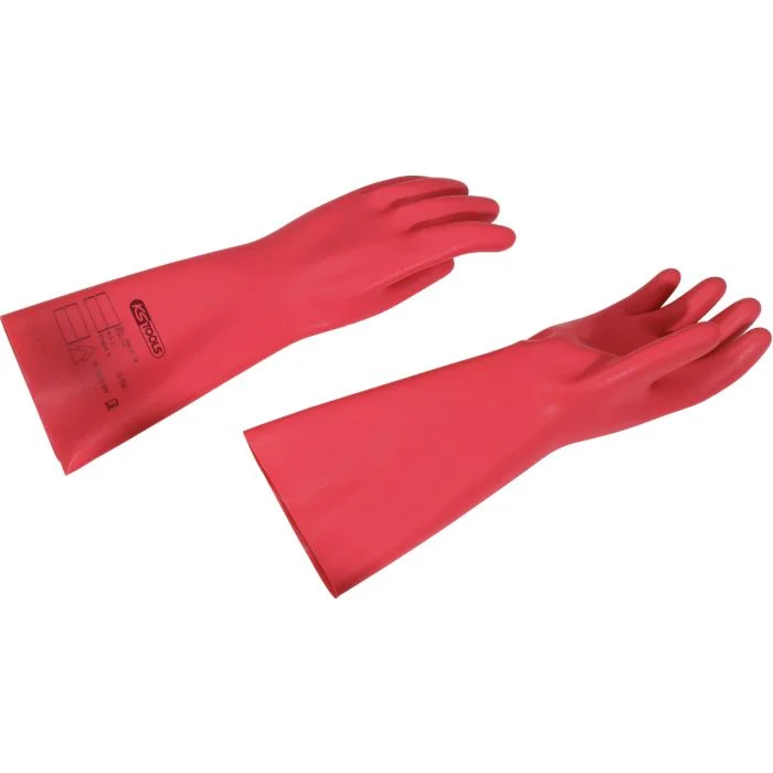 Gants d'électricien en latex naturel rouge, classe 0 image