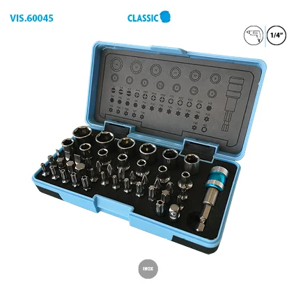 Coffret de douilles 1/4'' + embouts Inox 45 pièces Classic image