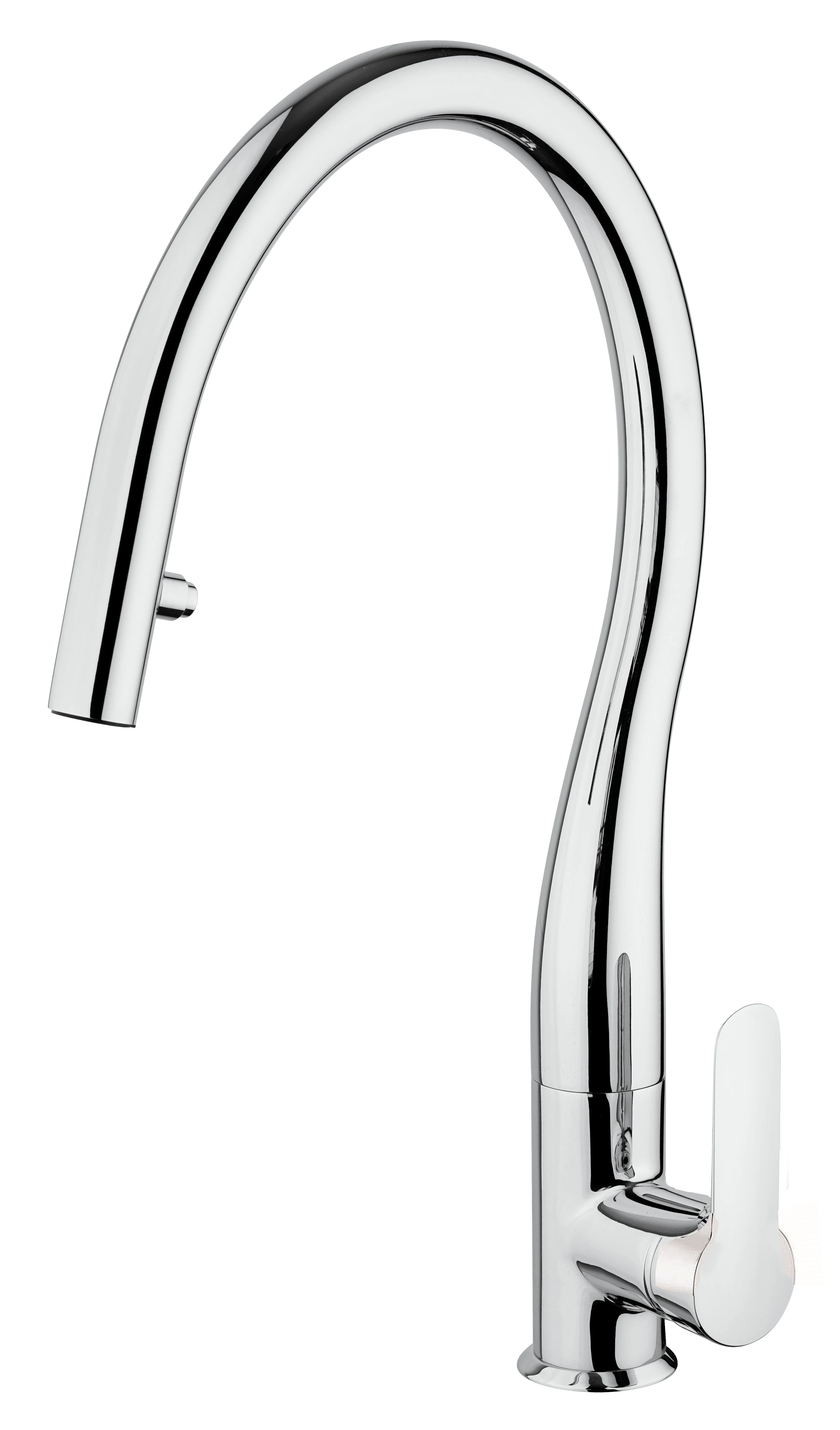 Mitigeur de cuisine à douchette extractible CYGNE finition chromé image