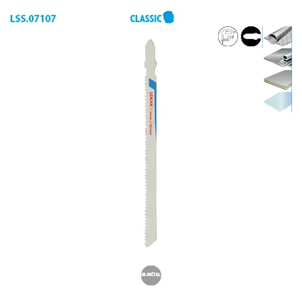 Boite de 5 lames scie sauteuse coupe droite bi métal Classic image