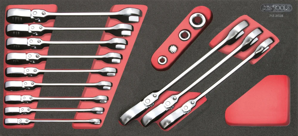 Module de clés mixtes à cliquet inclinable GEARplus® avec adaptateurs, 16 pcs image