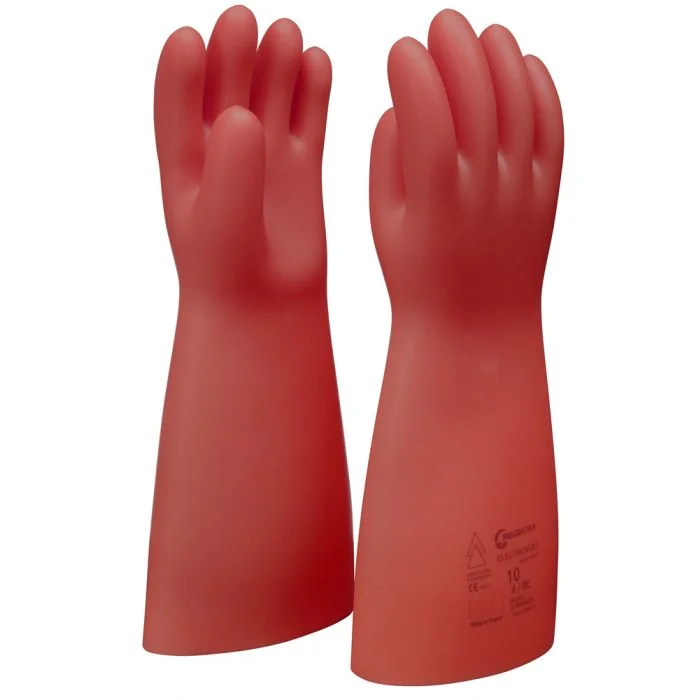 Gants d'électricien isolés rouges, avec protection mécanique, classe 0 image