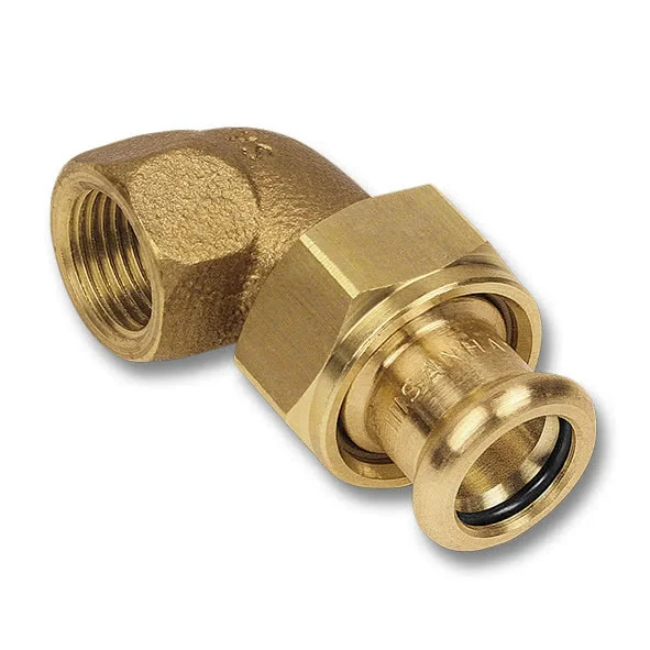 Raccord coude union en cuivre à sertir M/F taraudé - PURAPRESS série  8096G image