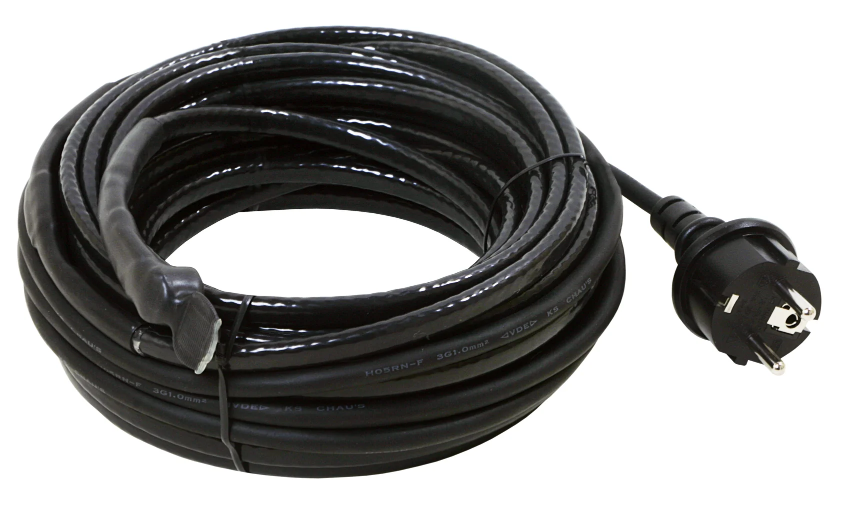 CABLE CHAUFFANT ANTIGEL AVEC THERMOSTAT INTEGRE NOIR IP44 image