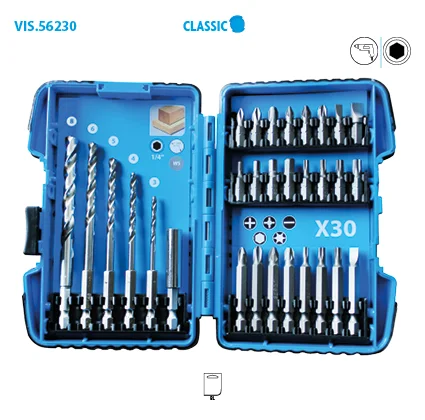 Coffret embouts et forets bois 1/4'' 30 pièces Classic image