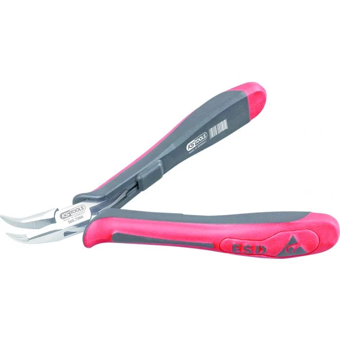 Pince ESD à bec coudé, 130 mm image