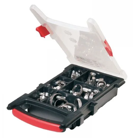 Coffret colliers de serrage - A bande non perforée 9mm - Acier inoxydable A2 image