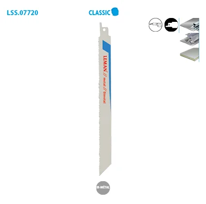 Boite de 5 lames scie sabre métal panneaux sandwichs Classic image