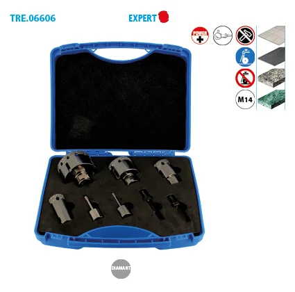 Coffret de 6 trépans diamantés M14 grès cérame Expert image