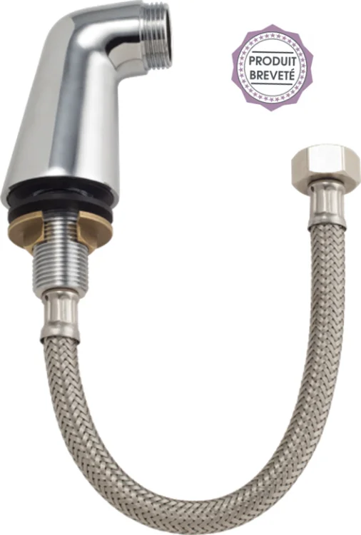 Raccord colonnette luxe monobloc avec flexible serti d'usine image