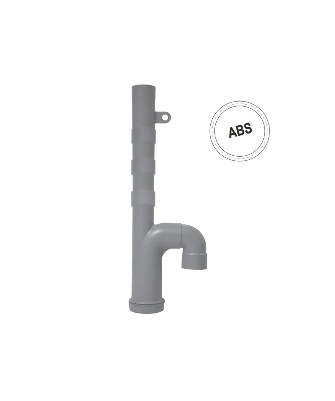 Siphon machine à laver compact simple en ABS PVC ⌀40 sortie verticale image