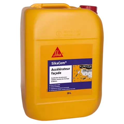 SikaCem Accélérateur façade - Accélérateur de prise pour enduits, mortiers et bétons image