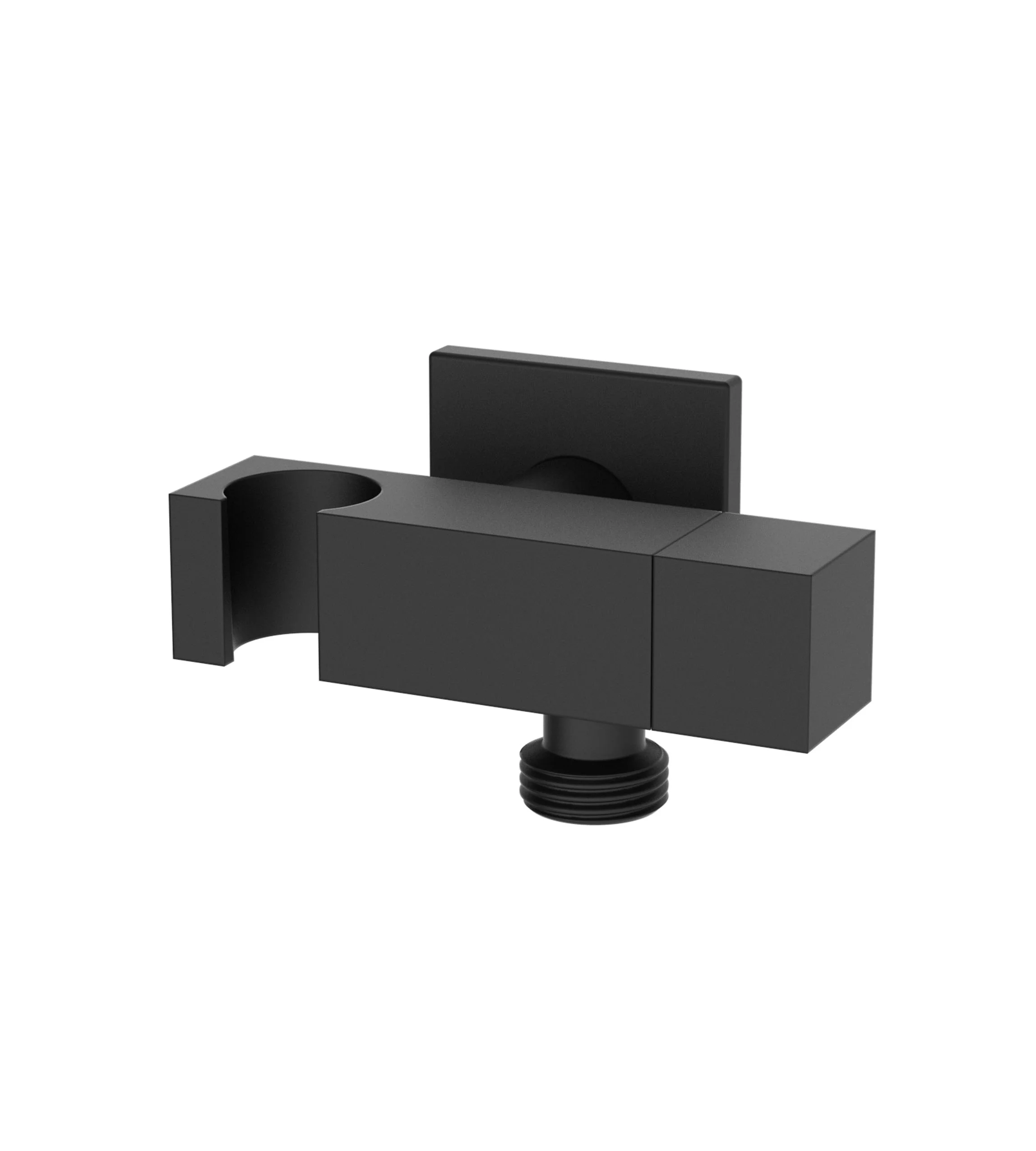 Applique murale avec robinet d'arrêt carrée époxy noir mat image