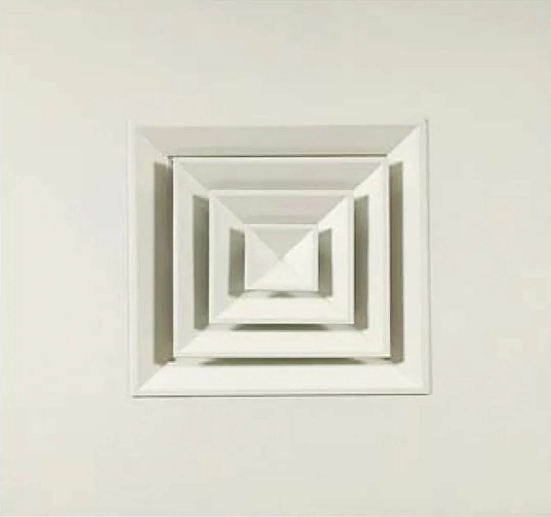 Diffuseur carré - Alu laqué blanc image