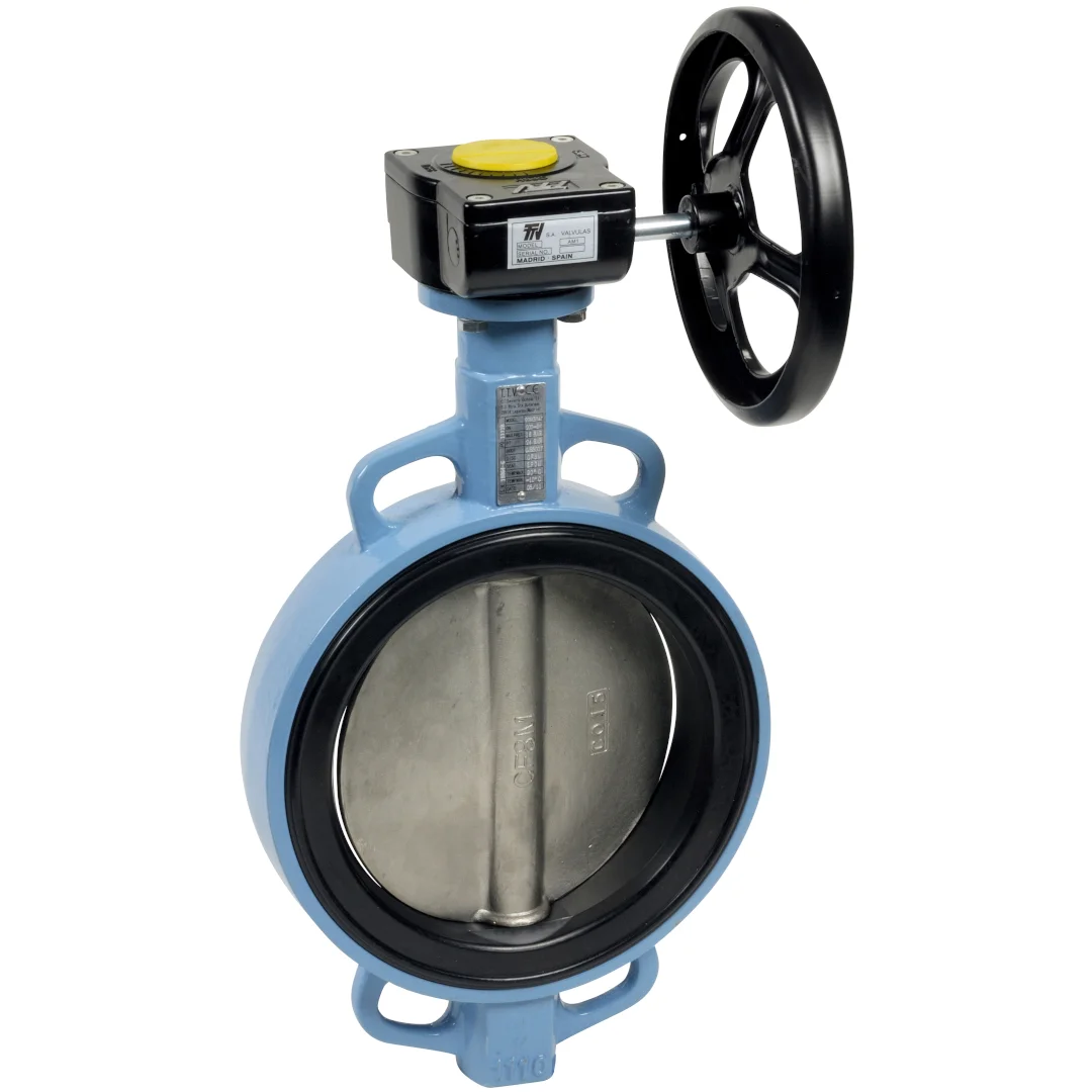 Vanne papillon Wafer TTV Série 1152 Papillon fonte, NBR DN350 - à réducteur monté image