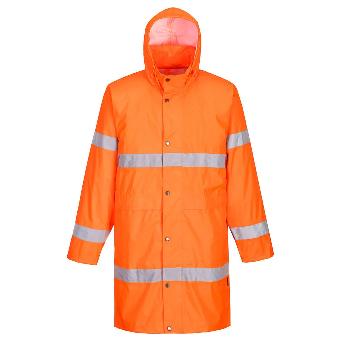Manteau de pluie haute visibilité 100 cm Orange image