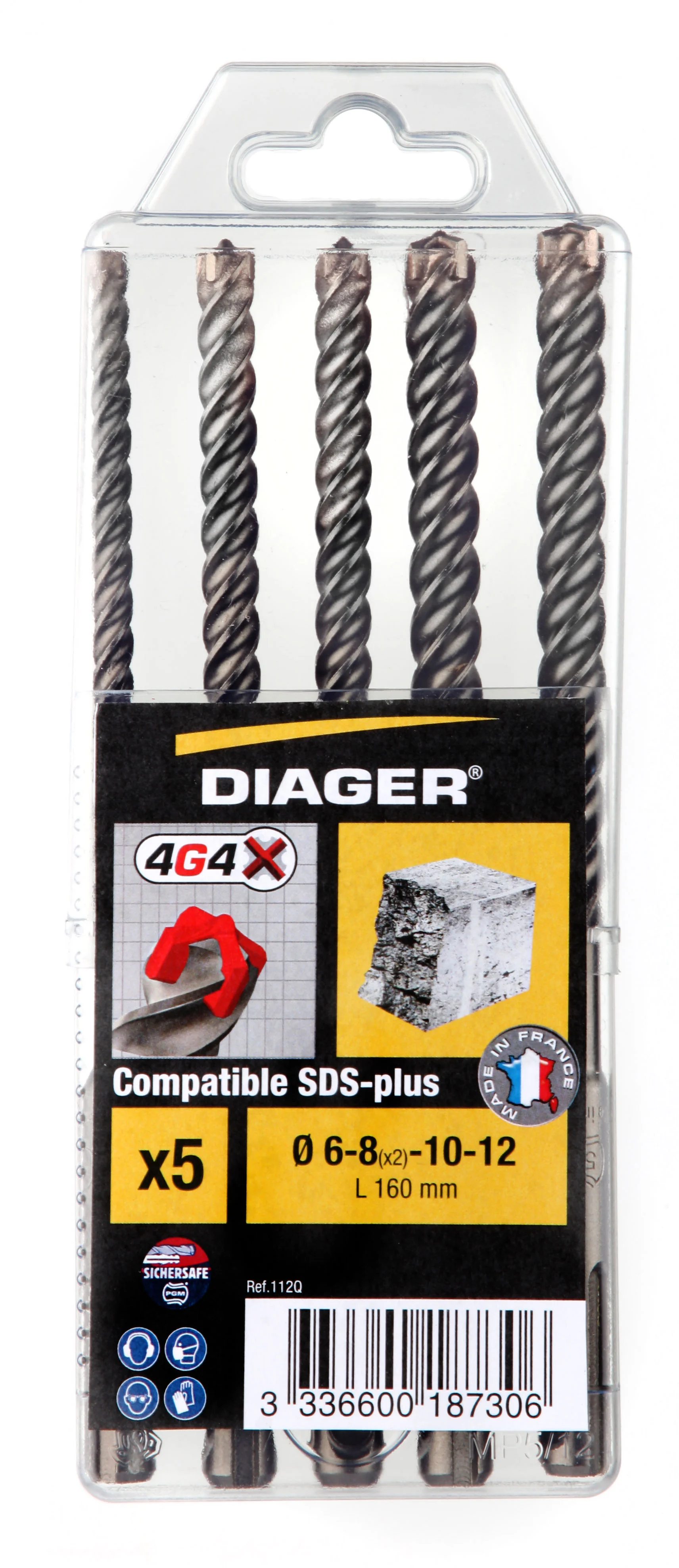 Coffret de 5 forets béton 4G4 - 112Q image