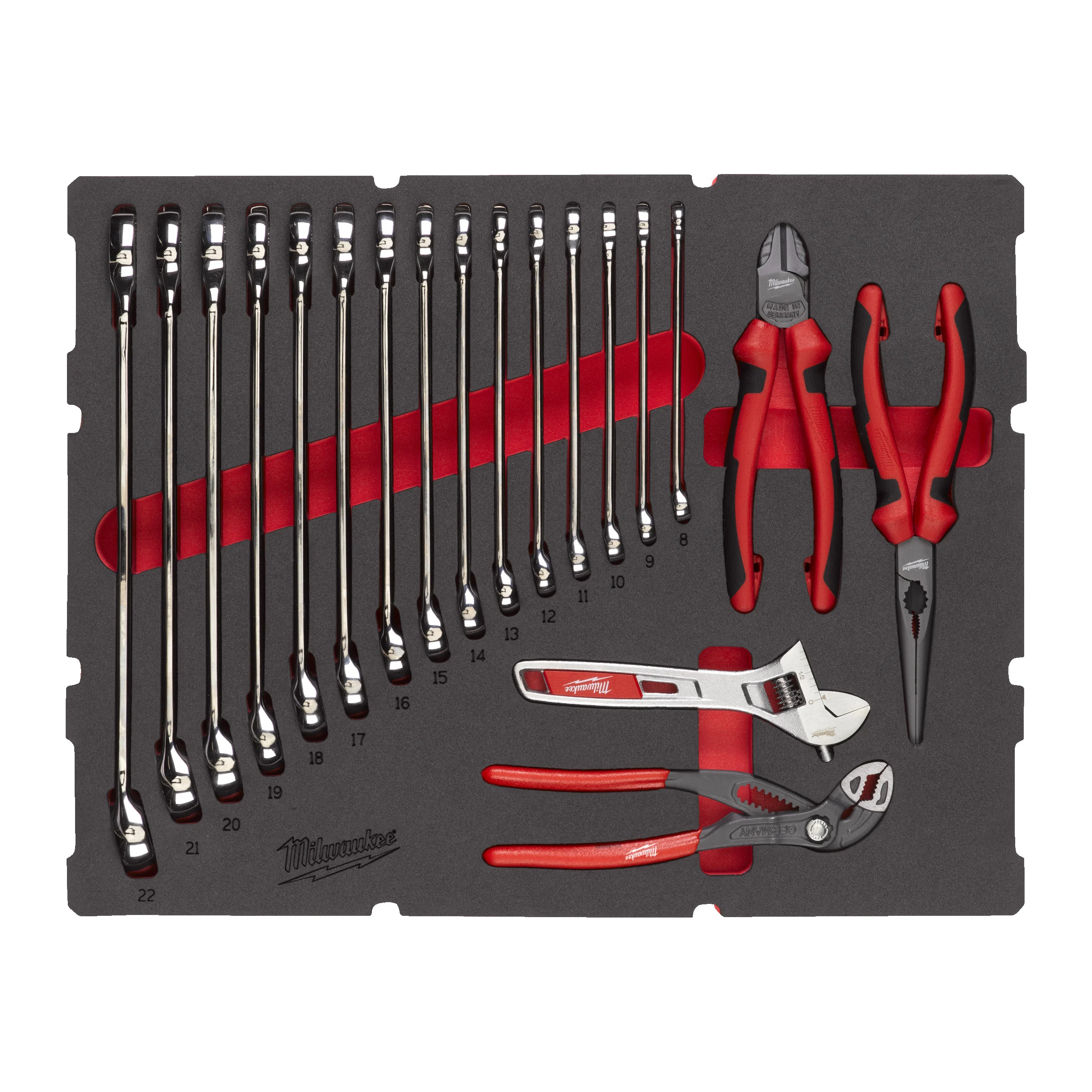 MODULES MOUSSE 19 PACKOUT CLES/PINCES MAXBITE COMBINATION SPANNER AND PLIER SET FOAM INSERT image