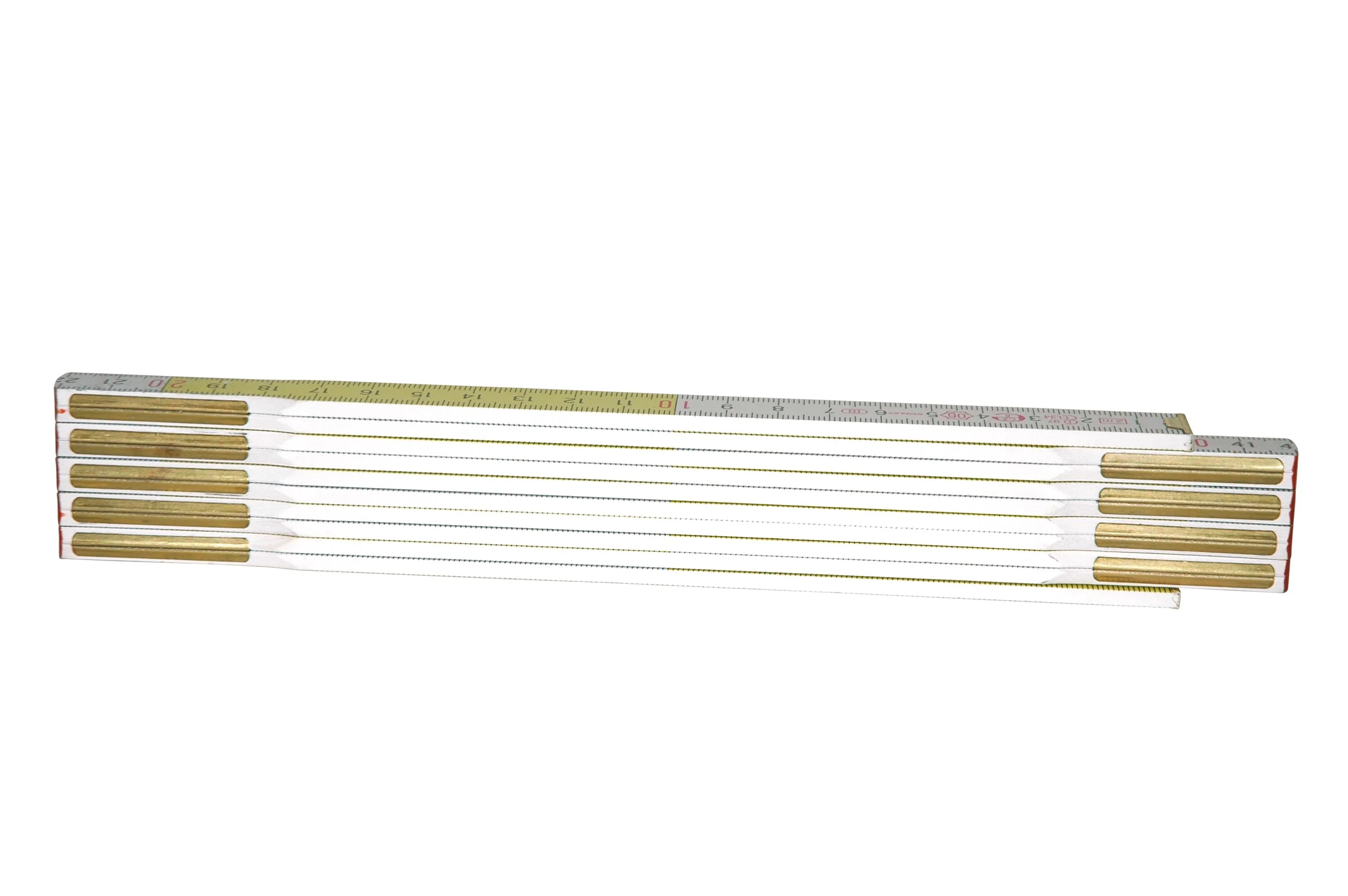 Mesure Pliante 2m x 17mm Bois - Blanc/Jaune image