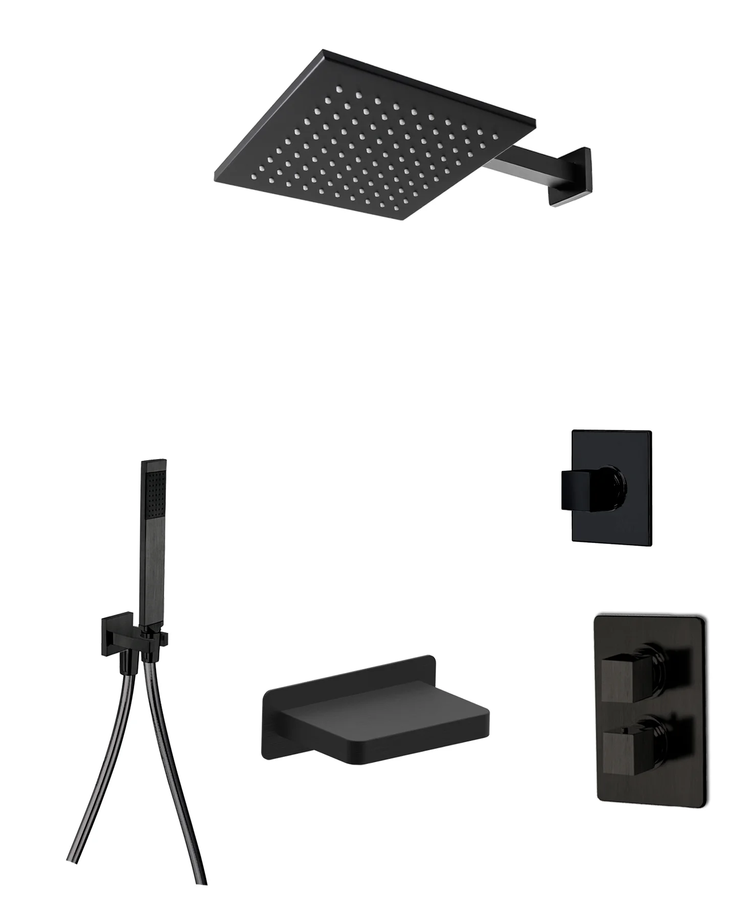 Ensemble bain douche à encastrer Dax 3 sorties image