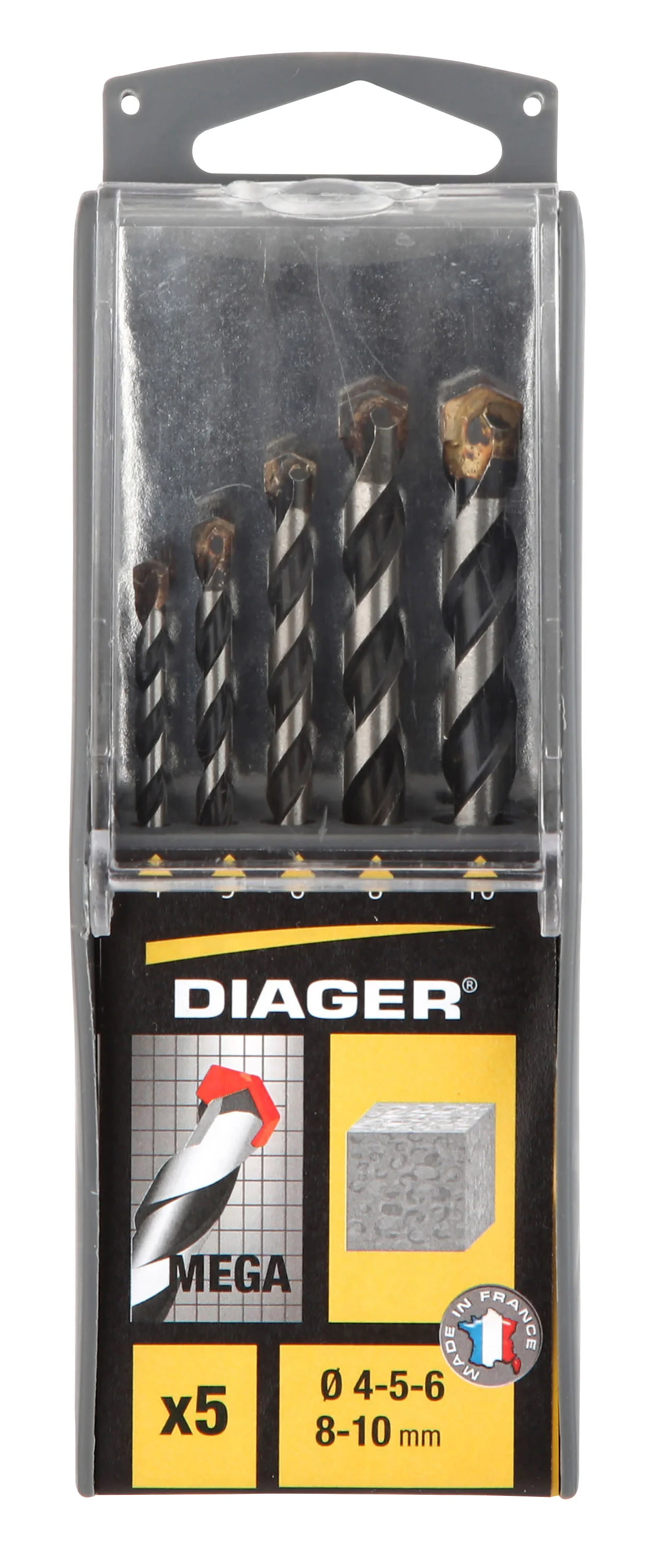 Coffret 5 forets béton MEGA attachement cylindrique - 211C image