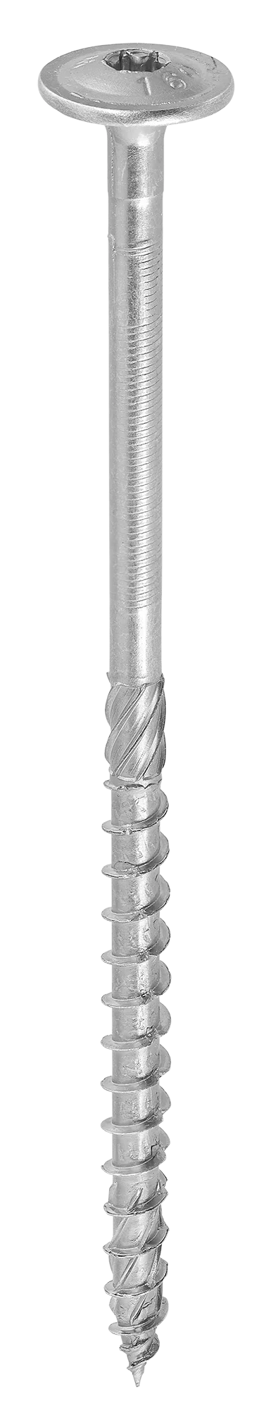 Vis à bois zinguée blanc - tête ronde - filetage partiel - empreinte torx - pointe anti-fendage image