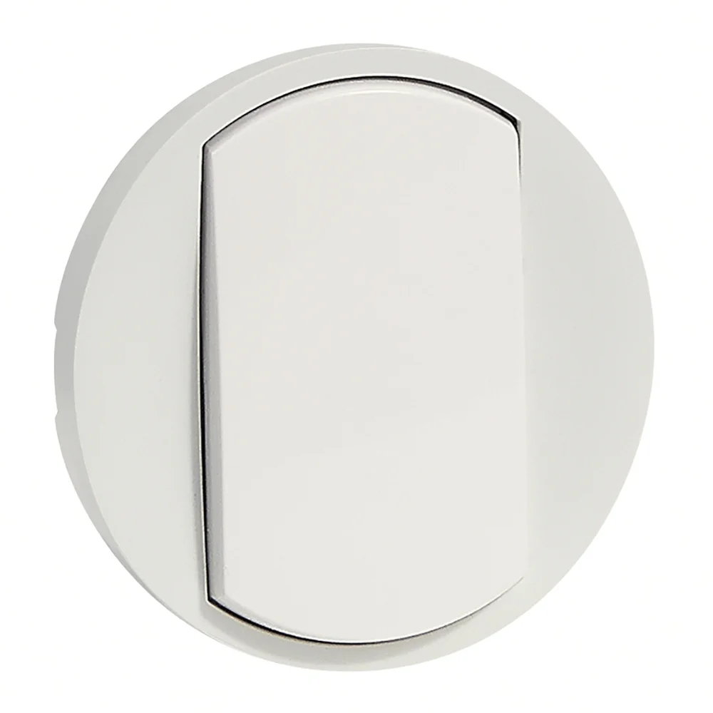 Enjoliveur large Céliane pour interrupteur Soft - Blanc image