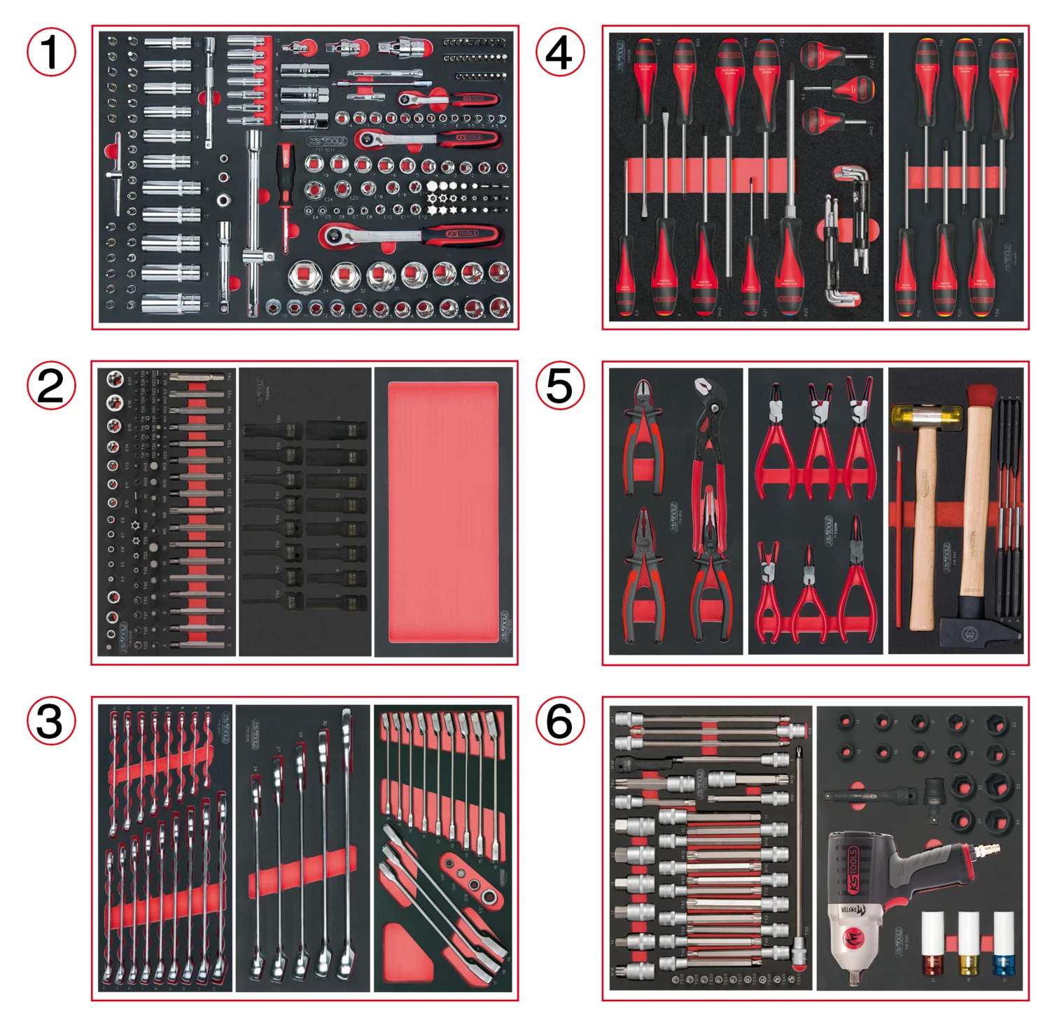 Composition d'outils 6 tiroirs pour servante, 428 pièces image