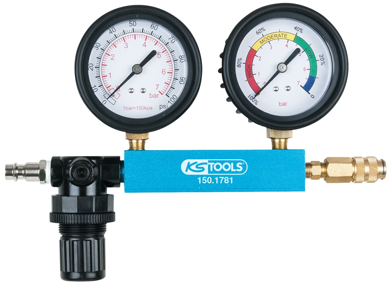 Testeur à double affichage - Pression d'entrée 0-7 bar / affichage de perte de pression 0-100% image